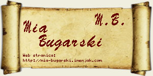 Mia Bugarski vizit kartica